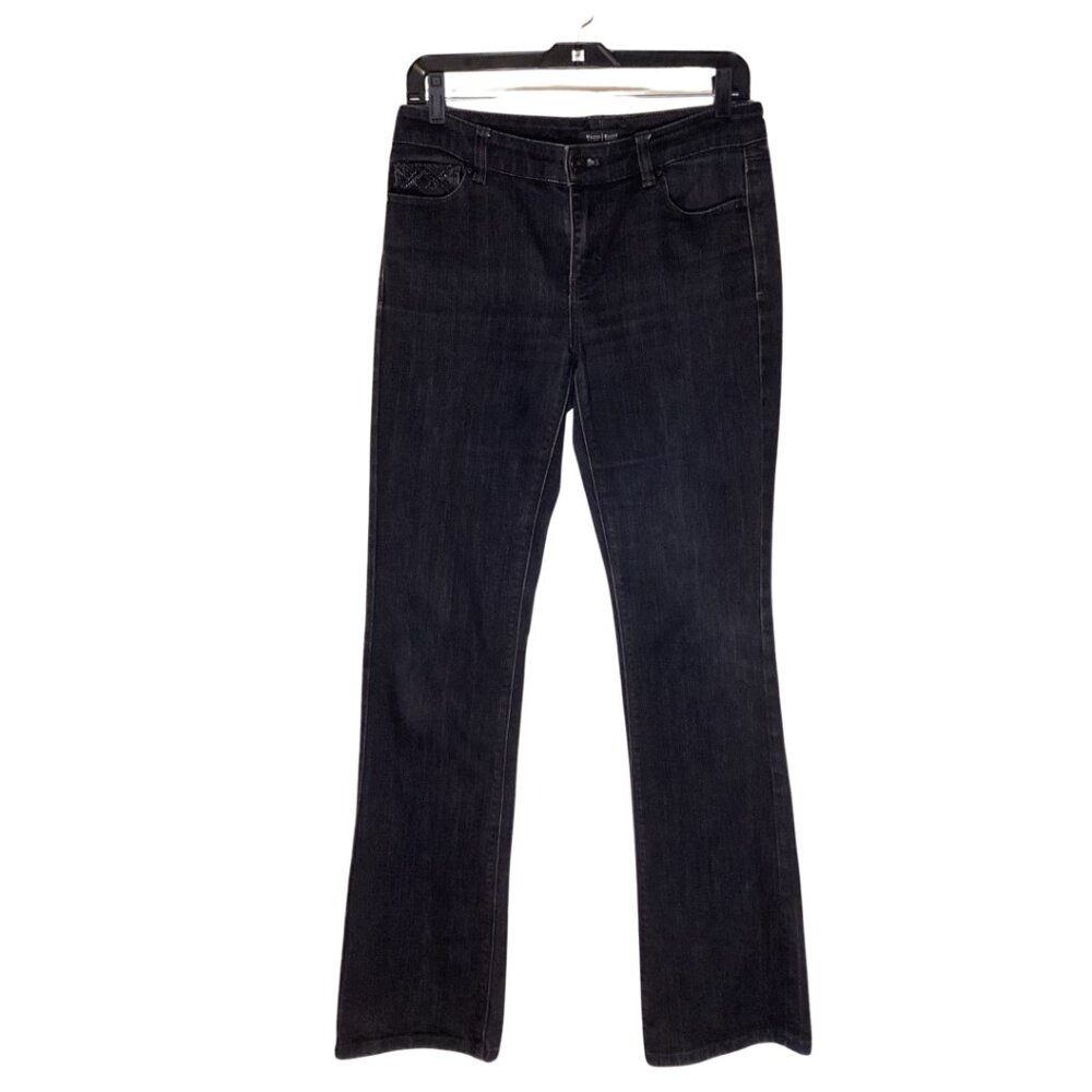 White House Black Market Jeans Women’s 4 Black Bootcut Denim Boot Cut Leg WHBM